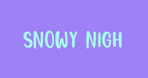 Snowy Night font thumbnail